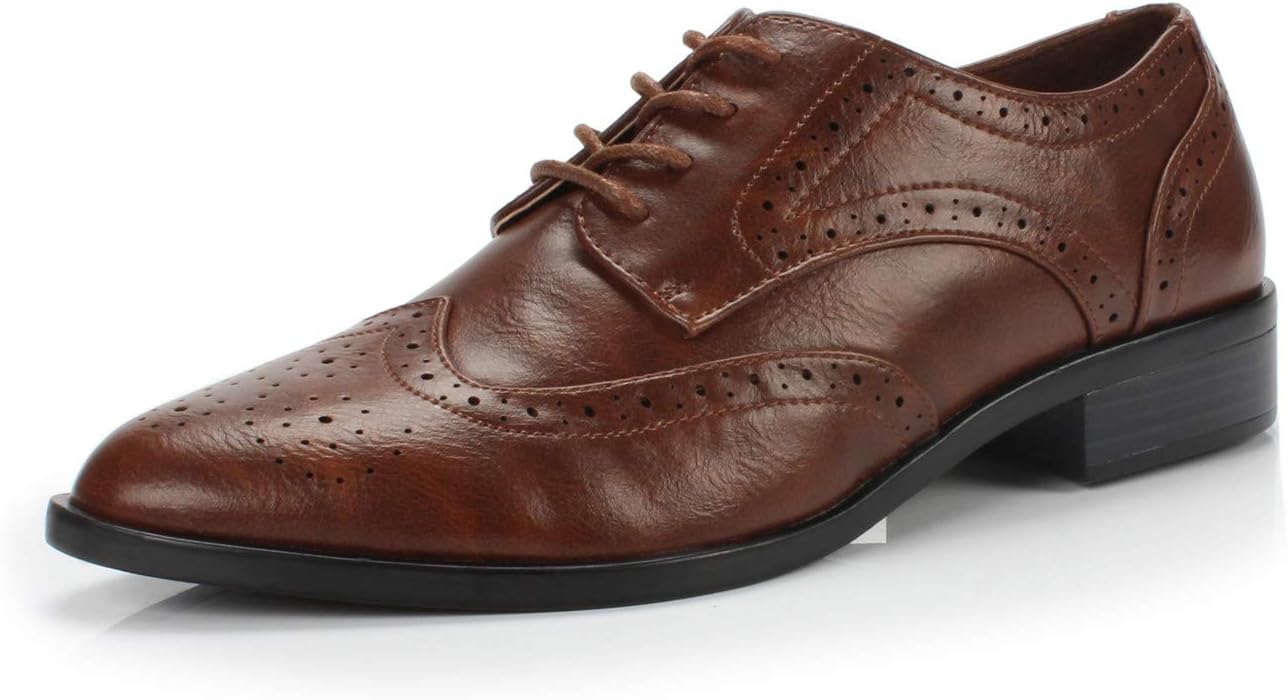 FOOTSELF DUNION Berry Women's Classic Comfortable Perforated Brogue Low Heels Casual Oxford Daily Shoe