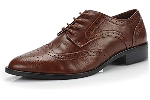 FOOTSELF Berry Women's Comfortable Low Heels Casual Oxford Perforated Brogue Daily Shoe