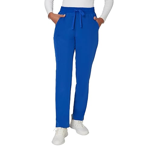 Hanes Comfort Fit Pants, Moisture-Wicking Healthcare Scrubs for Women, 3 Pockets, Royal Blue, X Small
