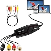 VHS to Digital Converter,Video Capture Card Device,VHS VCR Hi8 Mini DV to Mac Digital Converter,RCA to USB Video Converter fo