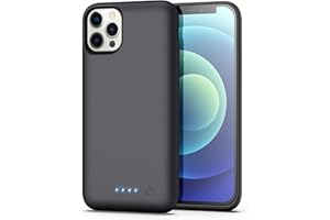BOMT Battery Case for iPhone 12/12 Pro, Newest [6800mAh] Portable Charging Case Extended Battery Backup Pack for Apple iPhone 12/12 Pro Rechargeable Charger Case(6.1inch)- Black