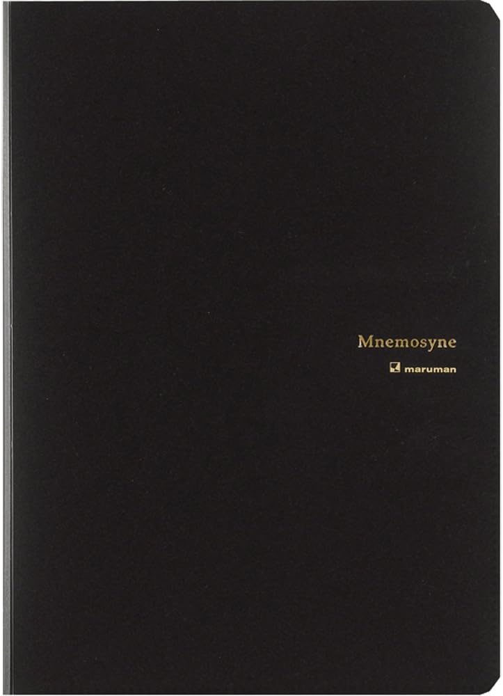 MNEMOSYNE HN188A A5 Notebook with Folder, Black