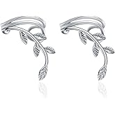 POPLYKE 925 Sterling Silver Ear Cuff Earrings for Women Climber Earrings No Piercing Jewelry Gift for Women