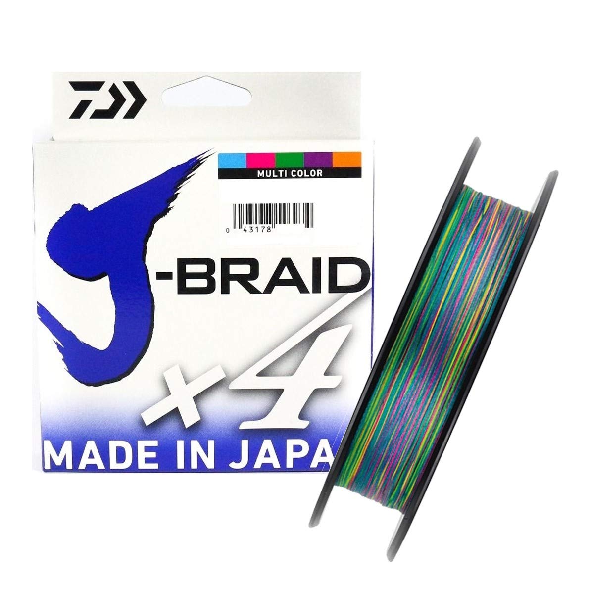 Daiwa BRAID J BRAID X4B MULTICOLOR - 150M - multicoloured, 150, 17/100, 8.4