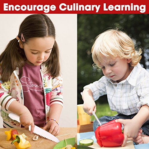 image for D-FLIFE Nylon Kitchen Knife Set - Solid Kids Chef Knife for Educationa