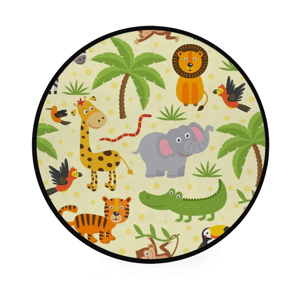 Kids Jungle Rug Nursery Rug Blue Animal Buy Online In Guernsey At Desertcart