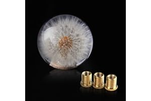 Top10 Racing Transparent Ball Shift Knob Dandelion Flower JDM Style Gear Shift Knob - Round 60mm/2.3"