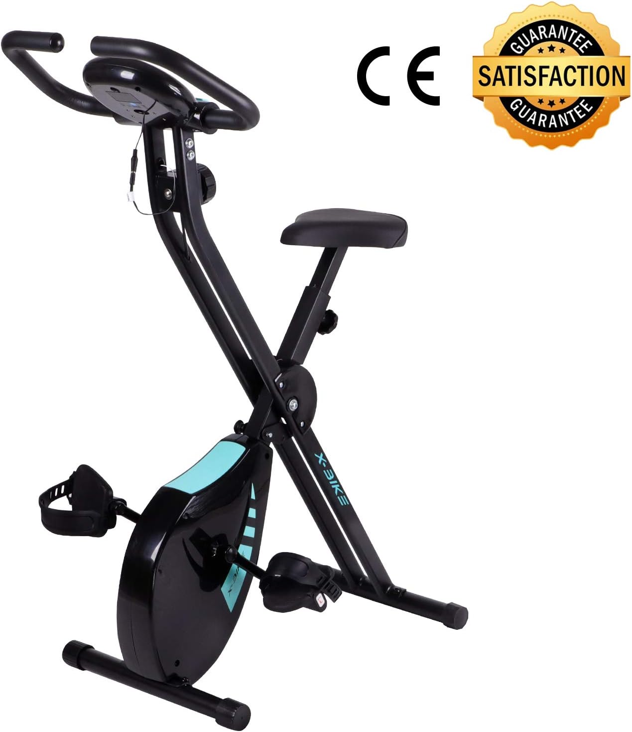 Exercise Bike Indoor Cycling Belt Driven Spinning Bike Studio Cycles, 7-Function LCD Display Monitor, IPAD Holder, Soft Cushion Seat, Home Use Exercise Machine