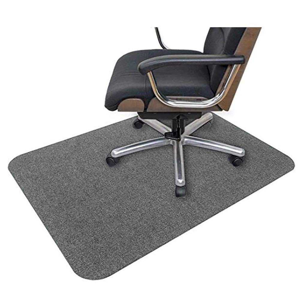 Office Chair Mat for Hardwood Floor, 140x90 cm Hard Floor Protector for Office Chair, Non-slip Desk Chair Mat for Rolling Chairs, Low-Pile Computer Chair Mat for Hardwood Floor Home Office (Dark Grey)