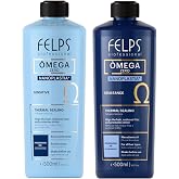 Kit Felps Professional &Ocirc;mega Zero Nanoplastia Kit, Sensitive and Resistance Thermal Sealing, 16.9 fl oz Each, 2 Pack