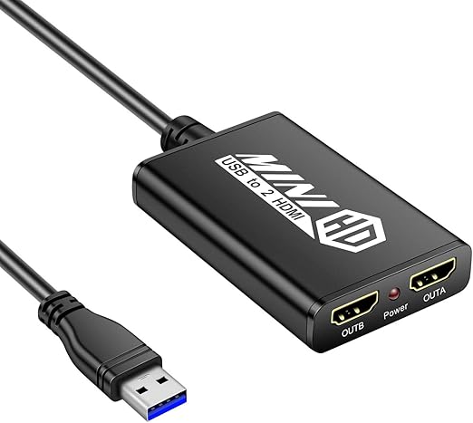 USB3.0 to Dual HDMI Adapter for MAC and: Amazon.co.uk: Electronics