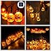 YBB Solar Pumpkin String Lights, Waterproof Halloween Christmas Decoration String Lights, 30 LED Lights 8 Flickering Modes Jack-O-Lantern for Outdoor, Home, Patio, Garden (7.5m/25ft- Warm White)