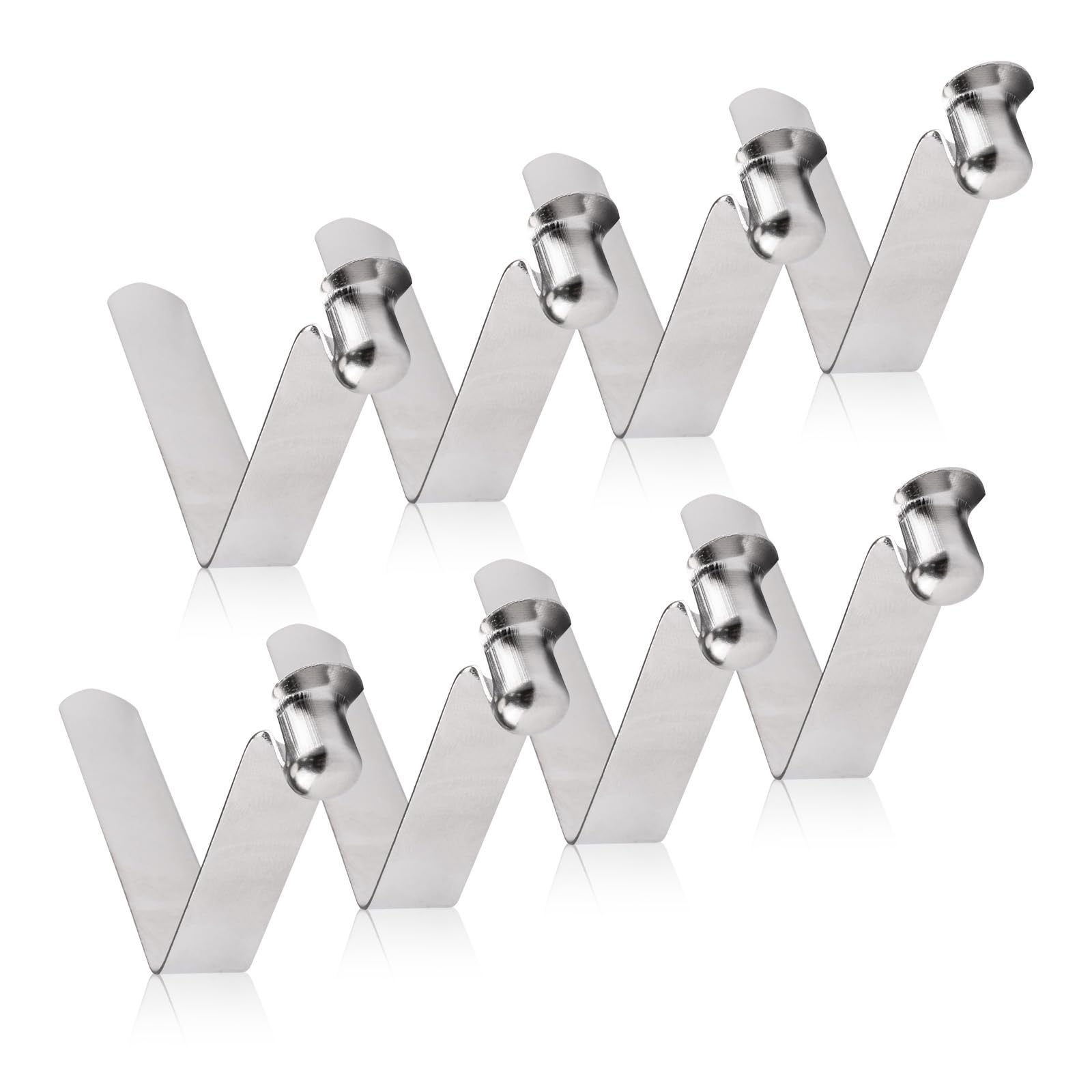 INCREWAY Tent Pole Clips, 8Pcs Kayak Paddle Spring Snap Clips, Stainless Steel Tent Pole Push Button Spring Clips for Camping Kayak Paddle Tent Pole, 10mm