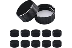 INCREWAY 12Pcs Plastic Bottle Lids, Replacement Bottle Caps for 8Oz Glass Juice Bottles, Reusable Portable Lids for Juicing, 