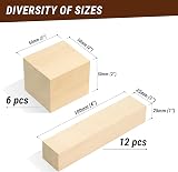 BeaverCraft Basswood Carving Blocks 18 Piece Kit Soft Wood for Carvers view 3
