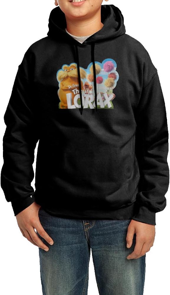 Kid's Funny Dr. Seuss' The Lorax Movie 100% Cotton Long Sleeve Hooded Sweatshirt