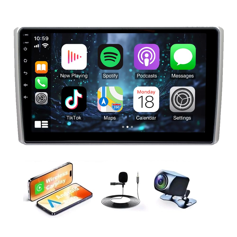 Photo 1 of 4GB+64GB 10.1 Inch Android 14 car Stereo Radio for Honda Element 2003 2004 2005 2006 Touch Screen Car Stereo Radio w/Wireless Carplay & Android Auto WiFi Bluetooth Navigation Camera MIC