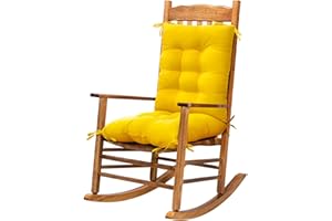 Yefound Indoor Outdoor Chair Cushion for Kitchen Patio Garden Porch Yellow Tufted Cushion Pad for Lounger Recliner Wicker Chair