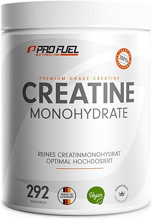 Creatin Monohydrat Pulver 1kg / 1000g reines Kreatin Monohydrat in mikronisierter Qualität - Creatine-Monohydrate optimal hochdosiert mit 3000 mg Kreatin pro Portion - 100% vegan - Vorrat für 292 Tage