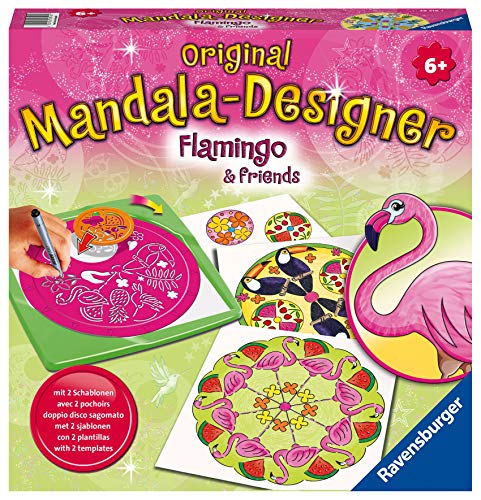 Ravensburger Mandala Designer Flamingo & Friends 28518, Zeichnen lernen für Kinder ab 6 Jahren, Kreatives Zeichen-Set…