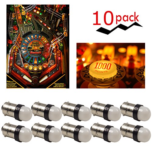 PA 10PCS #44#47#1893#756#1847 T11 ba9s 2 SMD 2835 LED 6.3V DC Wedge Pinball Gaming Machine Light Bulb Warm White 2700K