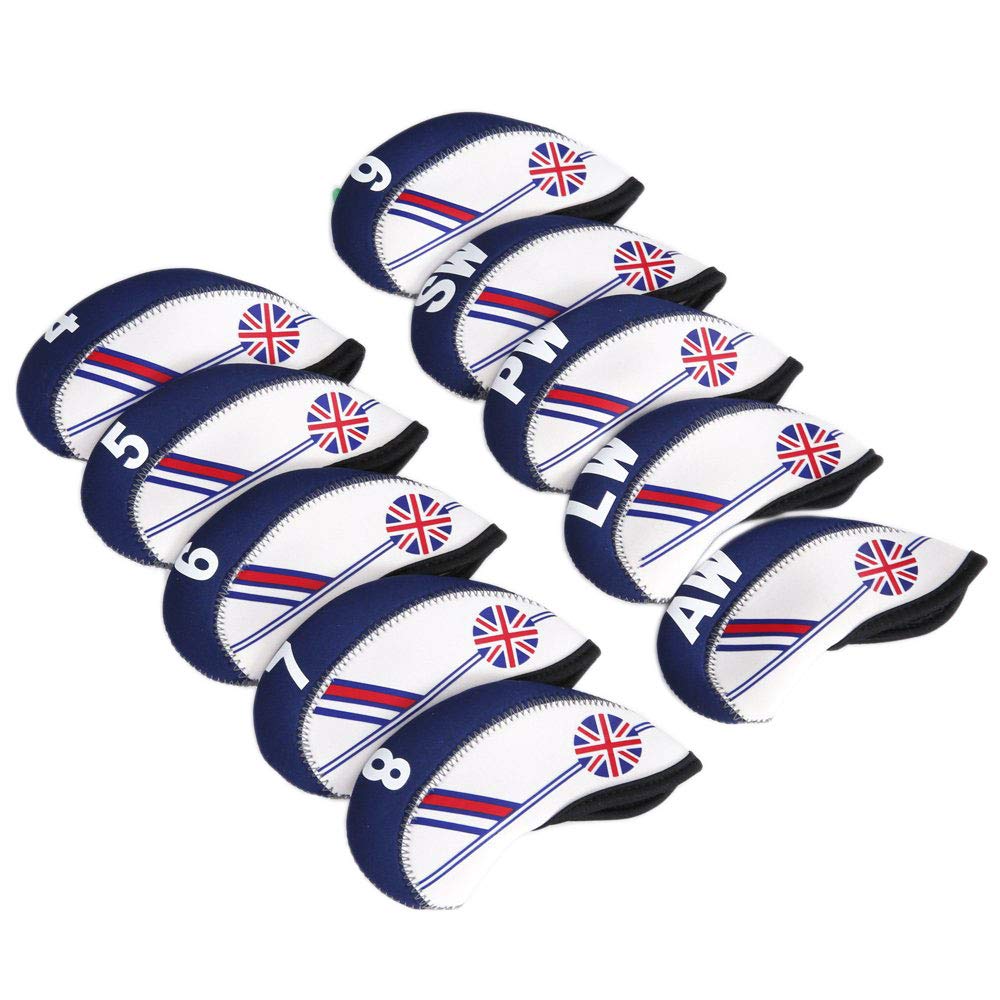 MamimamiH Golfschlägerhauben UK-Flagge - 10er Set Neopren Für Eisen 4-LW