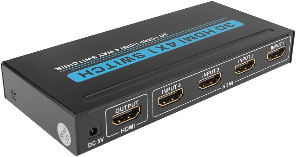 Uniway HE01 3D 1080P HDMI 4 X 1 Switcher
