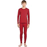ViCherub Thermal Underwear for Kids Fleece Lined, Boys Long Johns Cold Weather, Base Layers Thermals Set Boy for Skiing