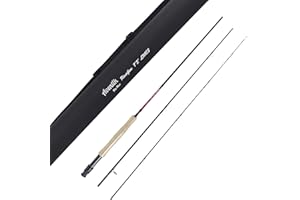 Aventik Fly Fishing Rod with Tube, 3-Piece (0/1wt, 2/3wt) & 4-Piece (3/4wt, 5/6wt), Carbon Fiber Fast Action Ultra-Portable Travel Fly Rod (Riverflow Series)