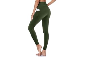 GAYHAY Leggings with Pockets for Women - High Waisted Tummy Control Workout Yoga Pants for Gym Running