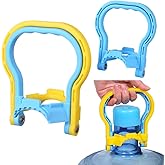 TorSor 2 Pack 5 Gallon Water Bottle Holder Purified Drinking Water Jug Caps Carrier Lift Labor Energy Saving Ergonomic Grip Handle Carrier Non-Slip Holder Lifter Heavy Duty Clip