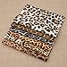 CHZIMADE A4 Size Leopard Printed Fabric Faux DIY Sheet Canvas Back Great for Hair Bows Making Craft (6pcs-Z)