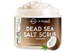 O Naturals Ultra Hydrating Coconut Body Scrub With Dead Sea Salt - Skin Smoothing Exfoliating Scrub, Face Scrub & Foot Scrub 