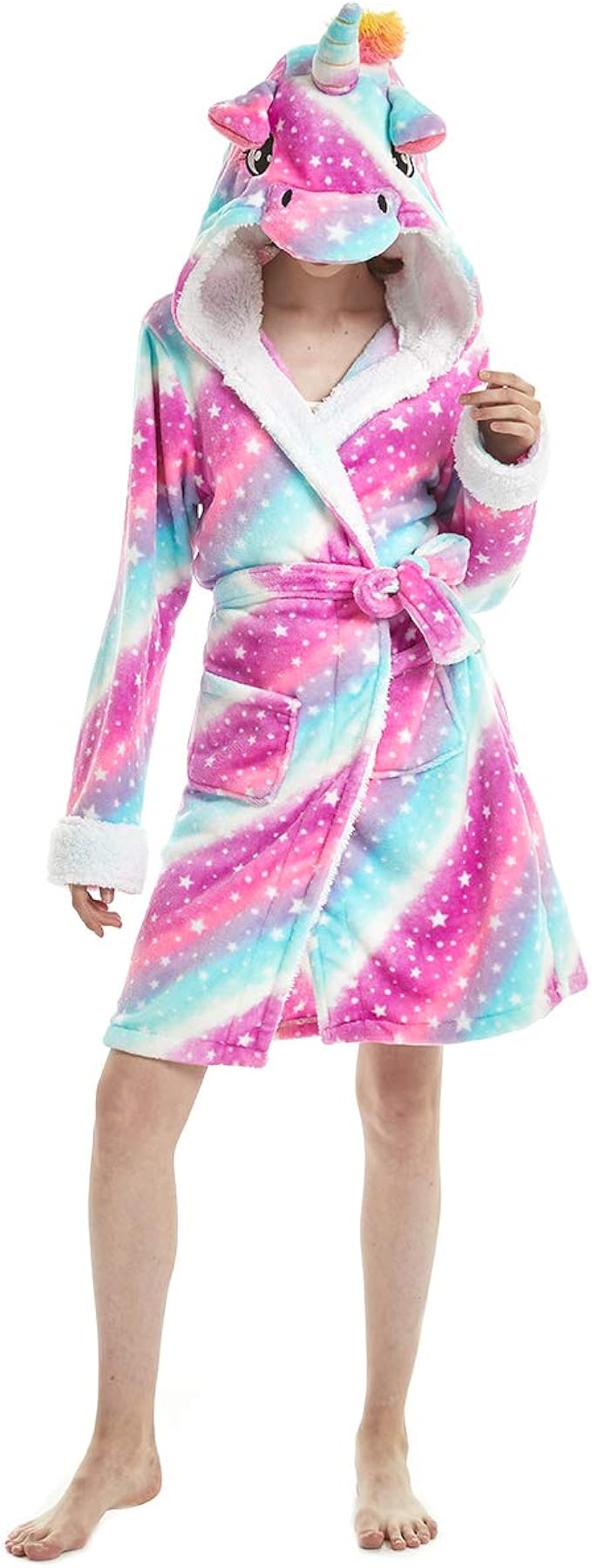 bademantel damen einhorn