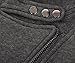 DJT Womens Casual Oblique Zipper Hoodie Jacket Coat XX-Large Dark Grey