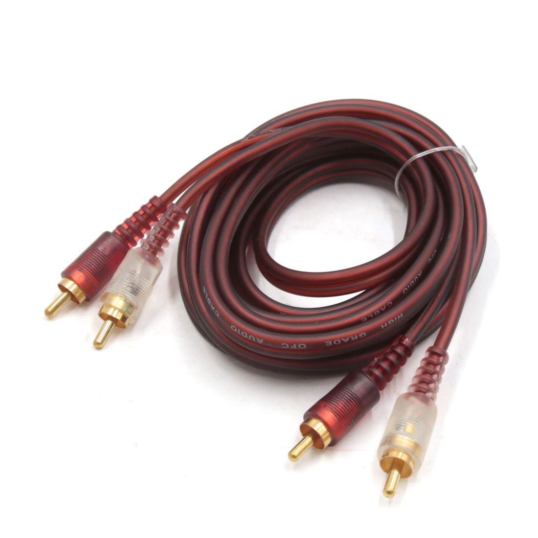 sourcing map 2 RCA Male to 2 RCA Male Adapter Stereo Audio Extension Cable