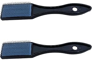 Begino 8" File Card Brush, 2 Pack File Cleaner (Black)