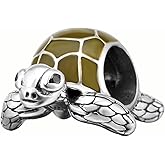 925 Sterling Silver Tortoise Sea Turtle Charm for Pandora Charms Bracelet - Animal Pet Anniversary Birthday (B)