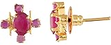 Archi Collection Ethnic Gold Plated Earrings Studs for Girls & women