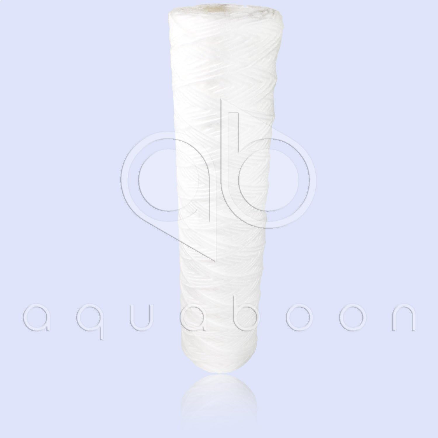 Aquaboon 5 Micron 10" x 2.5" String Wound Sediment Water Filter Cartridge | Universal Replacement for Any 10 inch RO Unit | Compatible with WP-5, AP110, CFS110, P5, WFPFC4002, WP-5, CW-MF, 6-Pack: Home Improvement