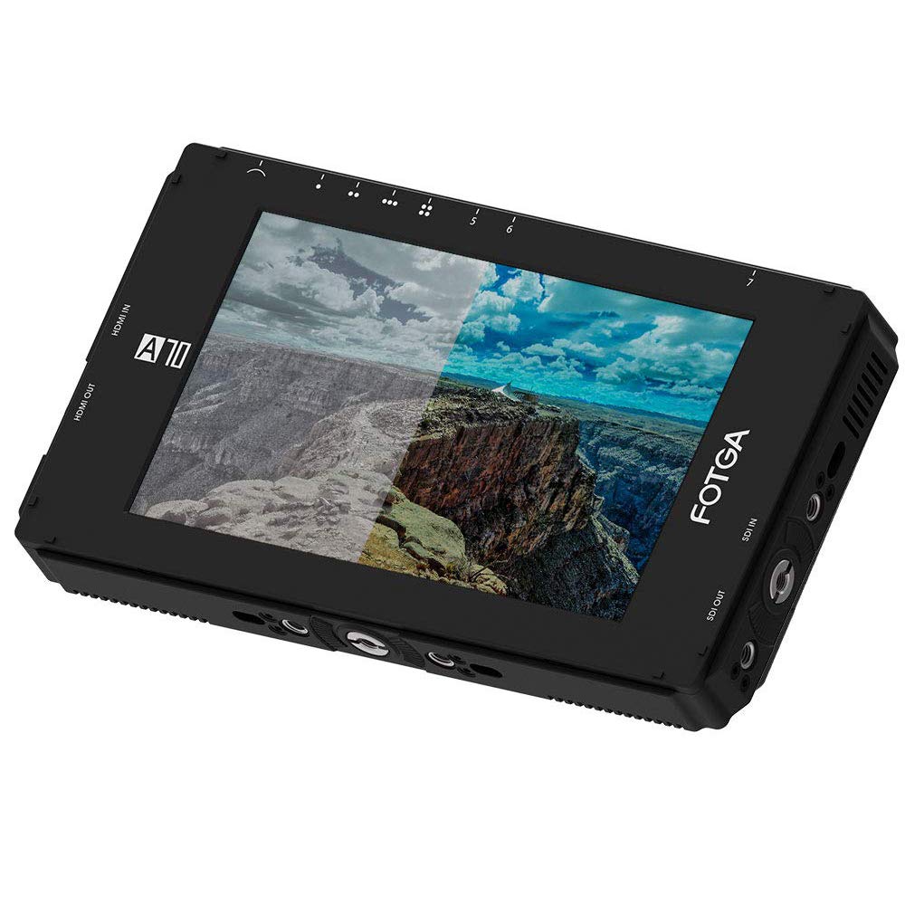 Fotga DP500IIIS A70TLS 7-Inch Touch Screen FHD IPS Video On-Camera Field Monitor,3D LUT, 3G SDI/4K HDMI Input/Output,1920x1080,Dual NP-F NP-F970 F770 Battery Plate for DSLR Mirrorless Cinema Camera