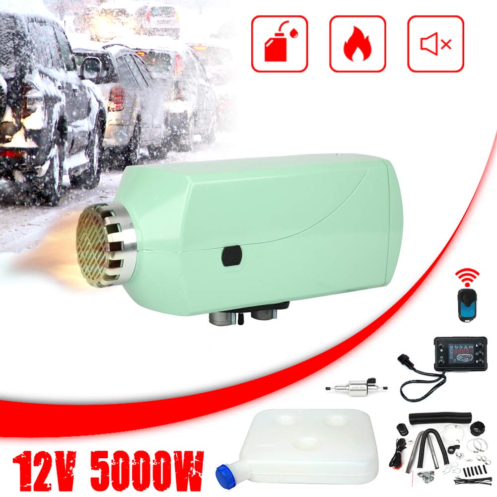 Triclicks 12V 5000W Air Diesel Heater Parking Heater 10L Tank Remote Control LCD Display For Truck, Boat, Car Trailer, Motorhomes, Touring Car, Campervans, Caravans (Style 7)