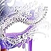 Masquerade Mask Shiny Metal Rhinestone Venetian Pretty Party Evening Prom Mask Silver Purple