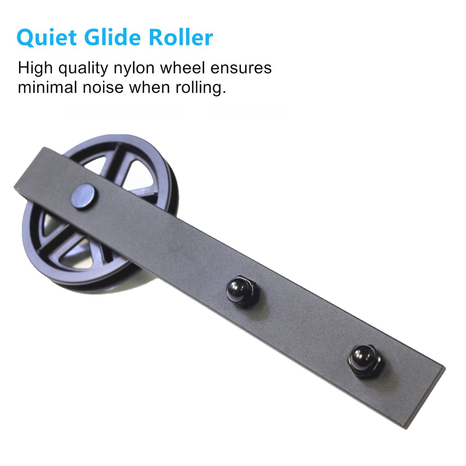 Amazon.com: Homacer Sliding Barn Door Hardware Standard Double Door Kit, 9FT Flat Track Black Wheel Design Roller, Black Rustic Heavy Duty Interior Exterior ...