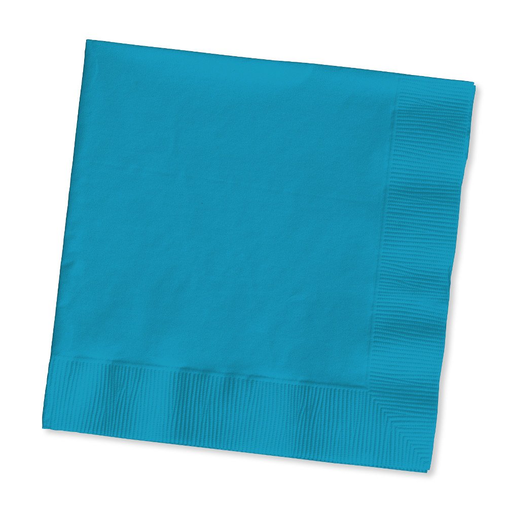 Creative Converting Touch of Color 2-Ply 50 Count Paper Lunch Napkins, Turquoise, One size - 663131B
