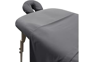 LONDON LINENS Pack of 2 Soft Microfiber Massage Table Sheets 3 Piece Set - Includes Massage Table Cover, Massage Fitted Sheet
