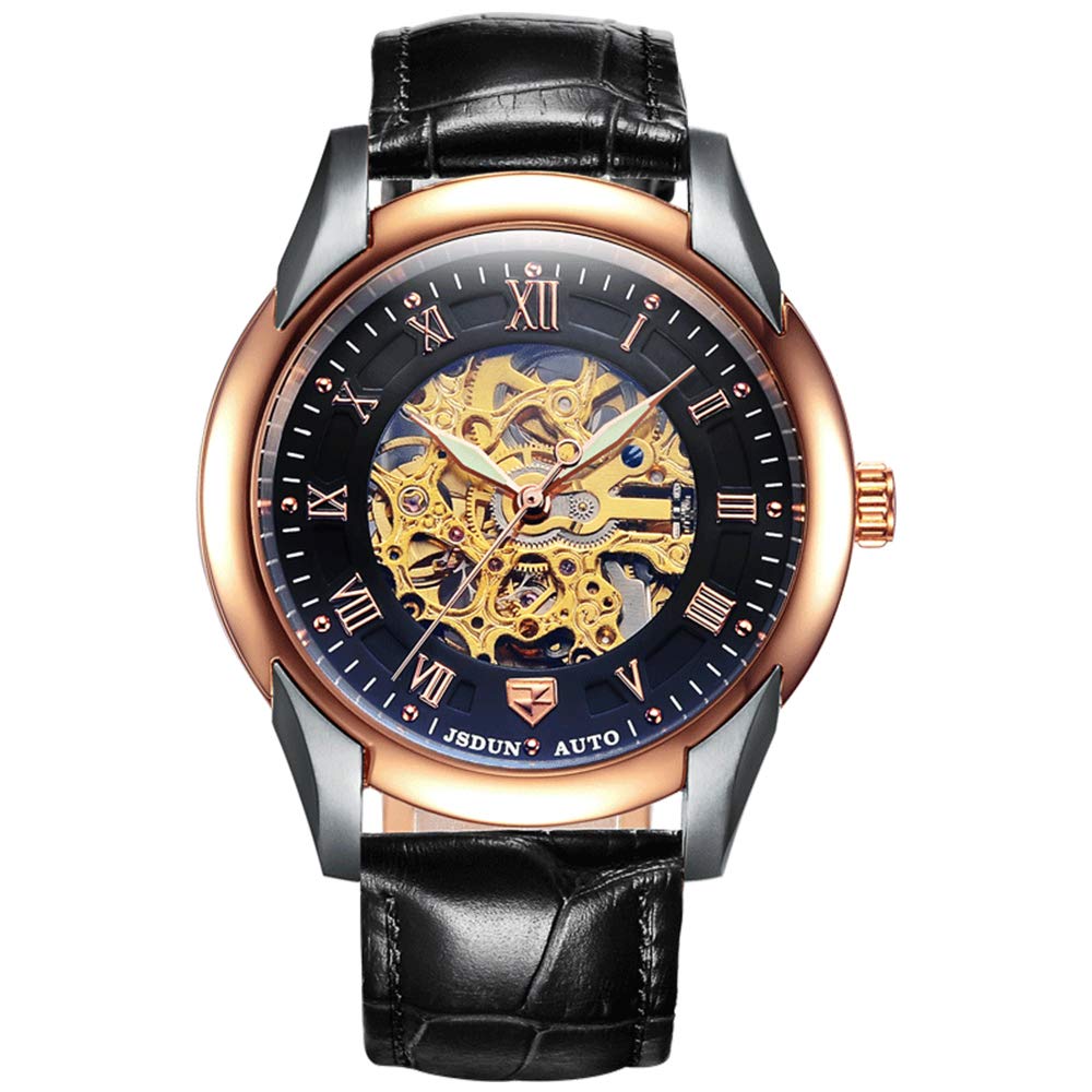 Buy JSDUN Luxury Gold Waterproof Men Automatic Watches Stainless Steel
