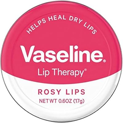 Vaseline Lip Therapy Rosy Lips Balm Tin 0.6 oz Pack of 2 Moisturizing