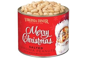 Virginia Diner Merry Christmas Gourmet Extra Large Salted Virginia Peanuts, 36oz