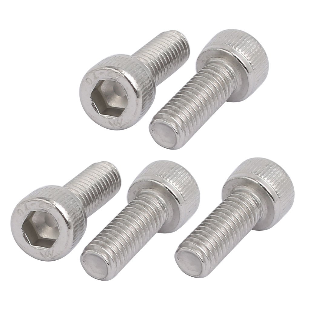 Sourcingmap M6x16mm 304 Stainless Steel Left Hand Thread Hex Socket Cap Screw Fastener 5pcs